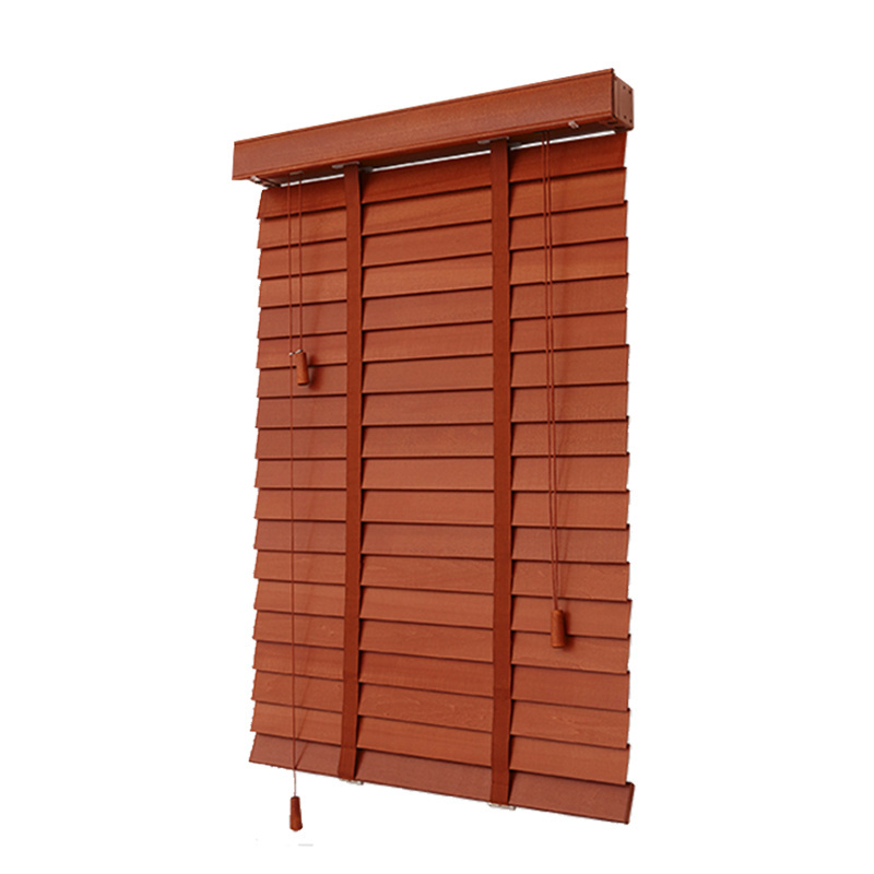 Real Wood Slats Eco Friendly Basswood Shutter Timber Window Venetian Blinds