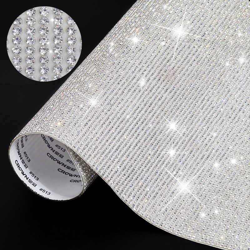 Jinhua Bling Decorative Crystal Rhinestone Sheet Hot Fix Rhinestone Mesh For Garment Accessories