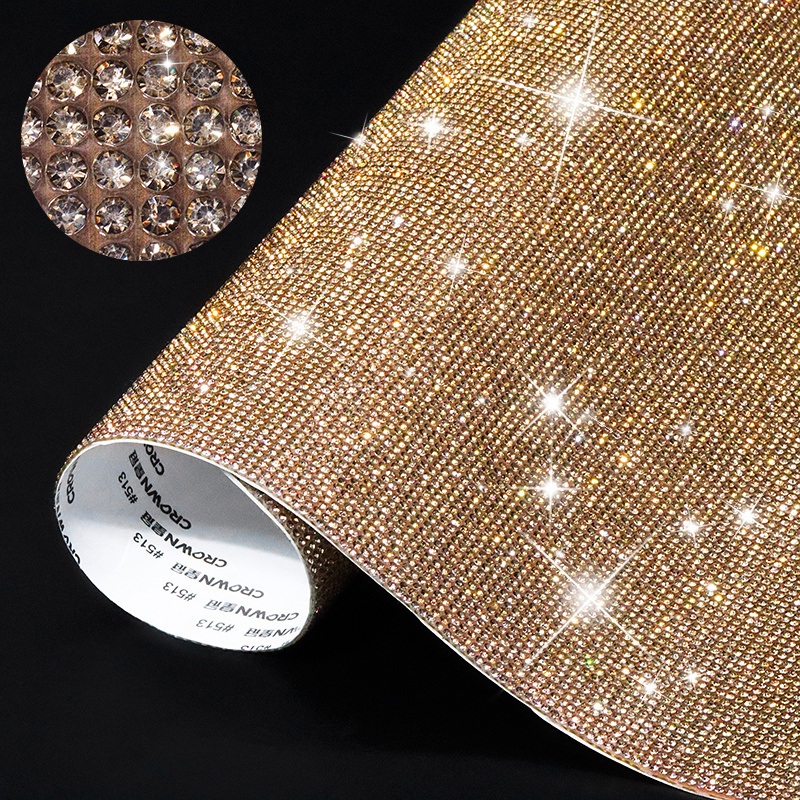 Jinhua Bling Decorative Crystal Rhinestone Sheet Hot Fix Rhinestone Mesh For Garment Accessories