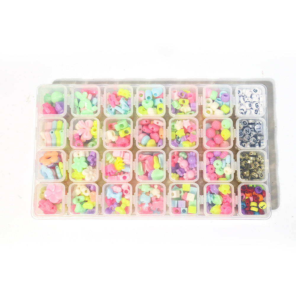 Pop Beads DIY Jewelry Making Kit Best Selling Products Plastic Gold Color Hand Painted Letter Flat Alphabet Beads