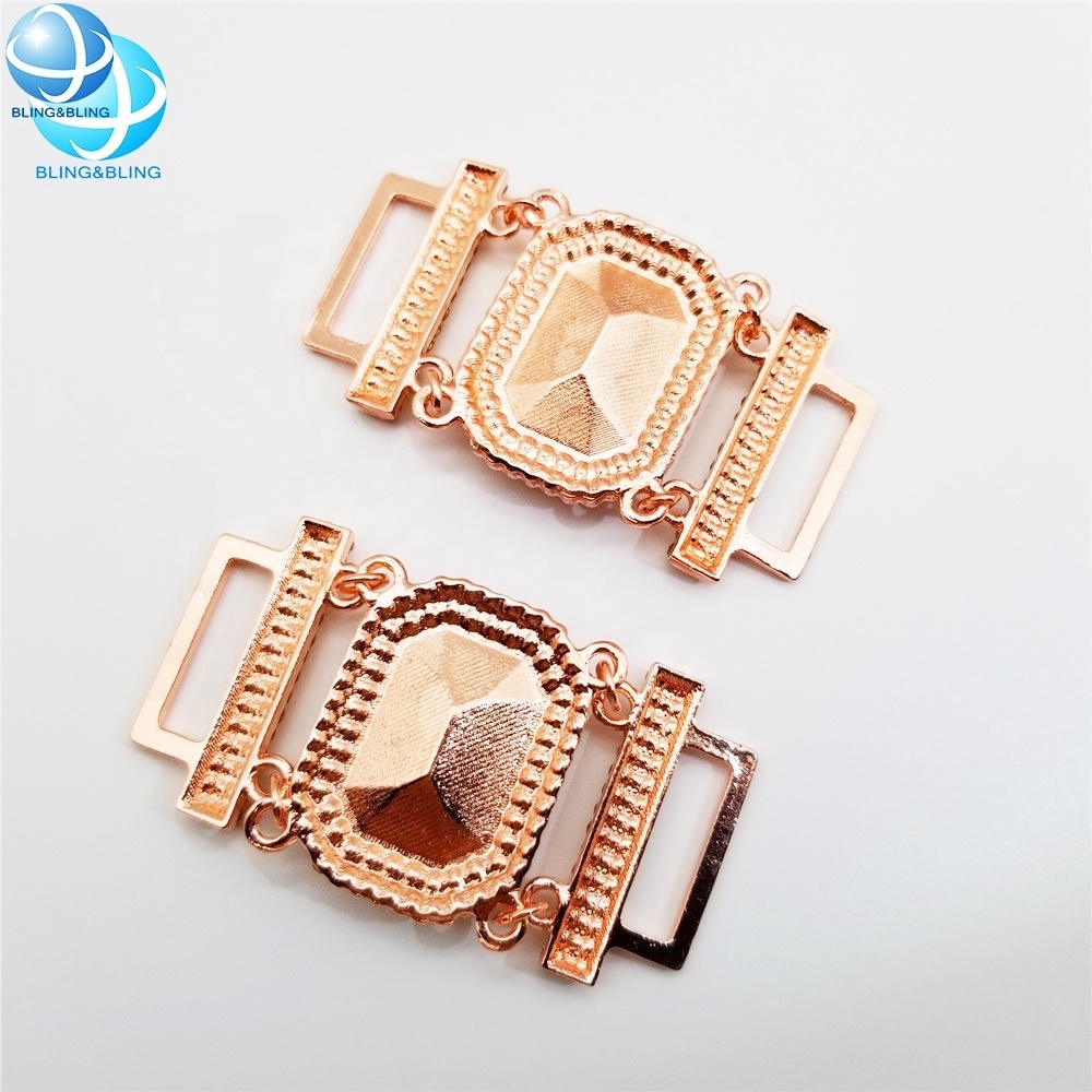 Champagne crystal bikini buckle strap bikini connectors rhinestone swimwear accessories