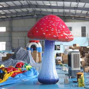 Outdoor Large Inflatable Mushroom with Led Light / Led Mushroom Backyard Decoration for Event   Party