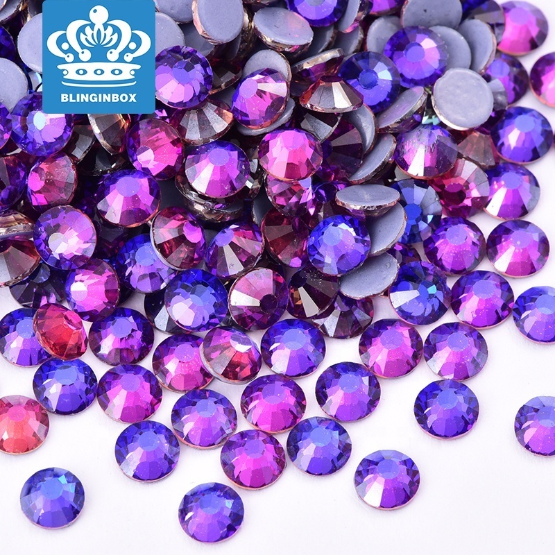 Factory Wholesale Over 100 Colors German Intensive Glue SS6-SS30 Glass Crystal AB Hotfix Rhinestone Flatback For Dress Cloth