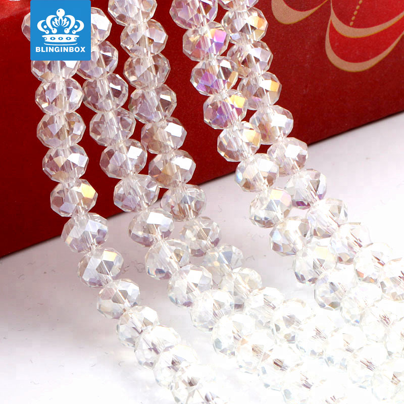 Factory Wholesale High Quality Glass Crystal Rondelle Beads For Jewelry DIY Decoration