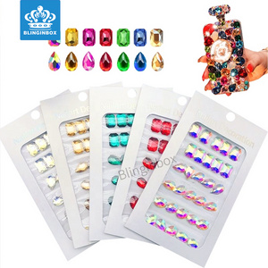 Blinginbox Beatiful 142 Shapes Flat Back Stone K9 Fancy Crystal Nail Art Mix Colors Glass Rhinestones Nails