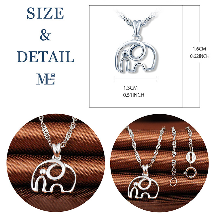 kids necklaces 2020 jewelry cute elephant necklace 925 silver necklaces for girls