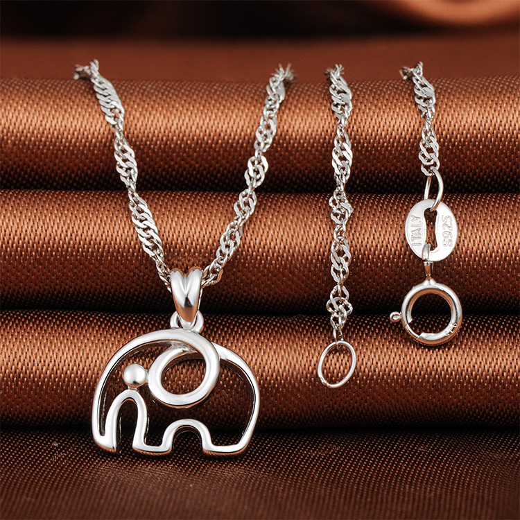 kids necklaces 2020 jewelry cute elephant necklace 925 silver necklaces for girls