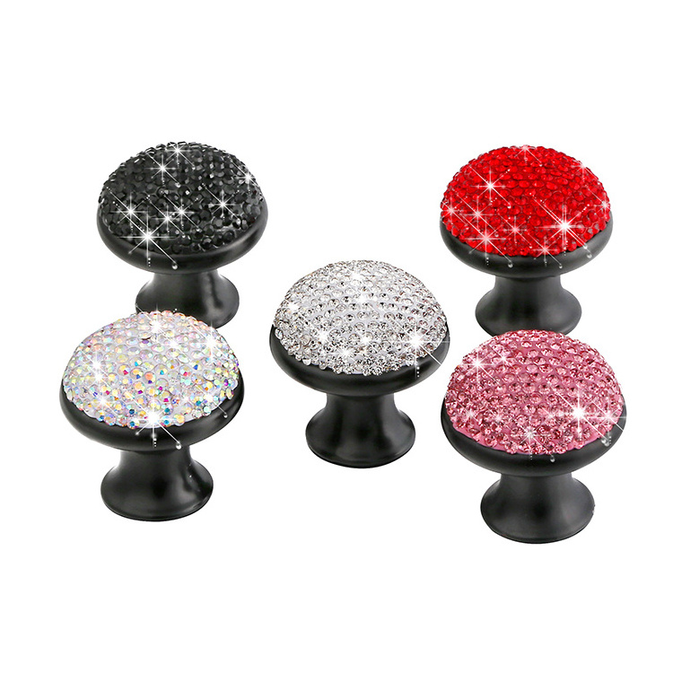 Bling Cabinet Knobs Puller Rhinestone Handles Crystal Screw Knobs for Dresser Wardrobe Desk Kitchen Bedroom Cupboard Drawer