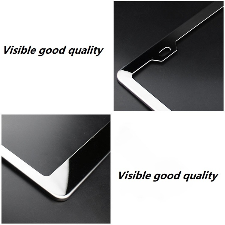 Wholesale USA size stainless steel aluminum blank metal custom logo car license plate frame