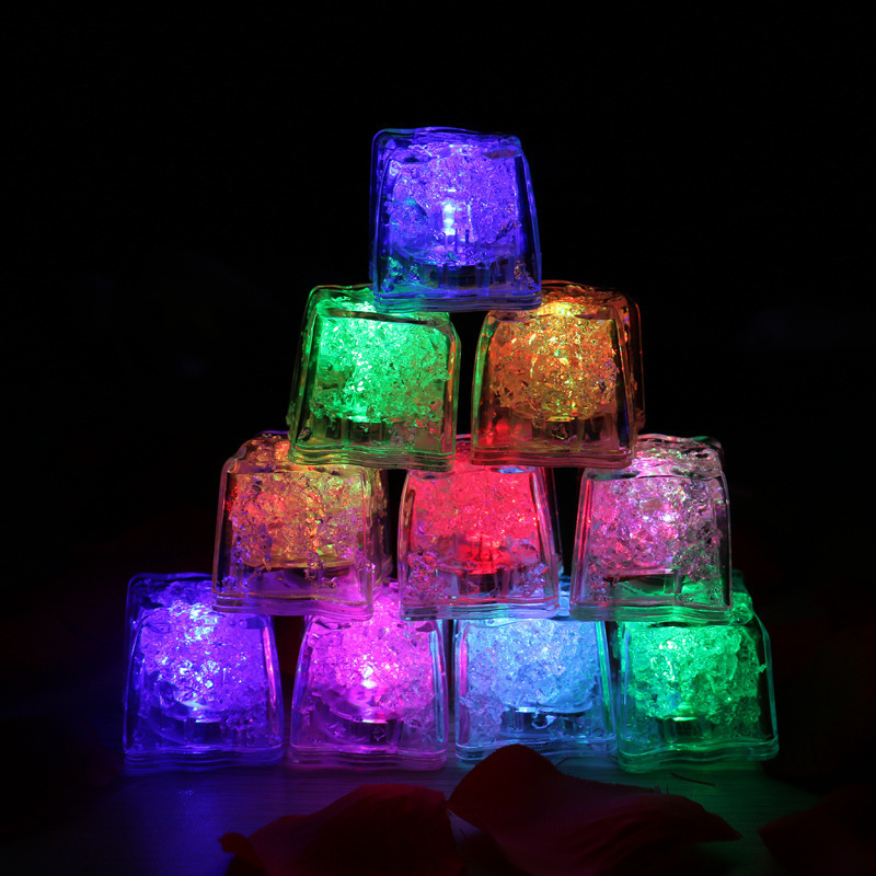 NOVELTY ICE CUBE LIGHT UP CUBE PARTY BLINKING ICE CUBE LIGHTING  WATER PROOF