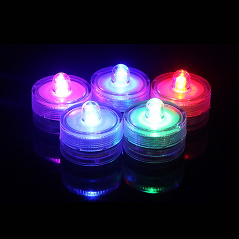 Battery Operated Submersible Candles Waterproof Mini LED Tea Light with Single Bright LED for Flower Vases