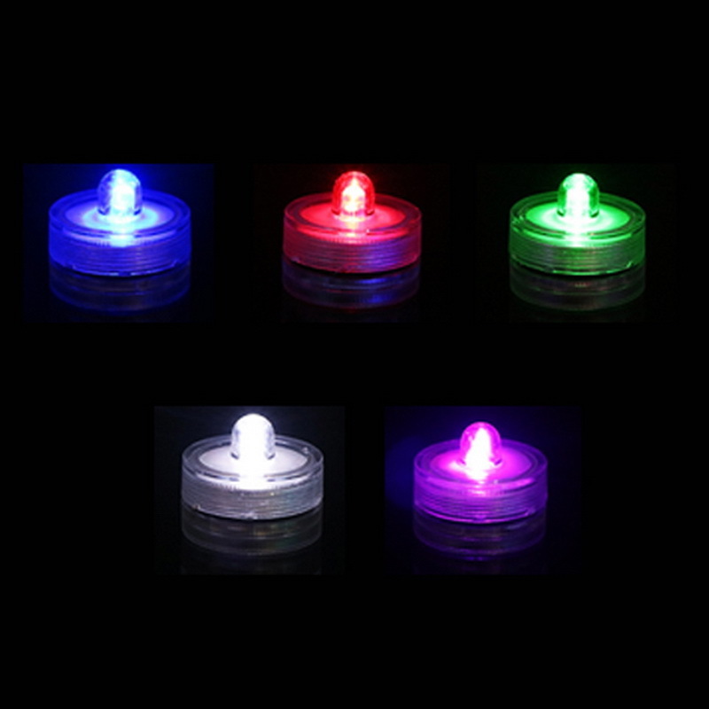 Battery Operated Submersible Candles Waterproof Mini LED Tea Light with Single Bright LED for Flower Vases