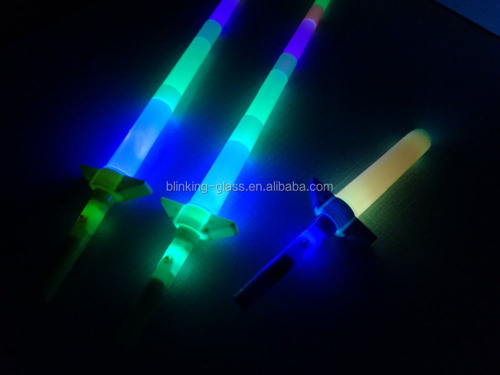 Extension-type led flashing stick with battery