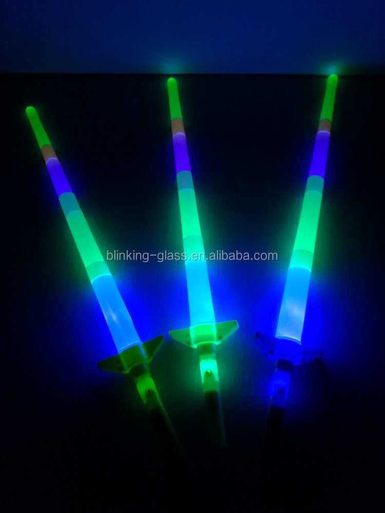 Extension-type led flashing stick with battery