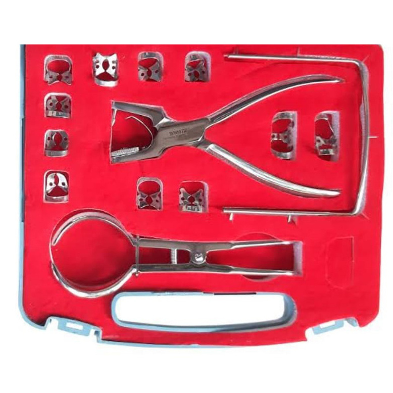 Dental rubber dam kit with 11 clamps high quality dental instruments in reasonable price private label