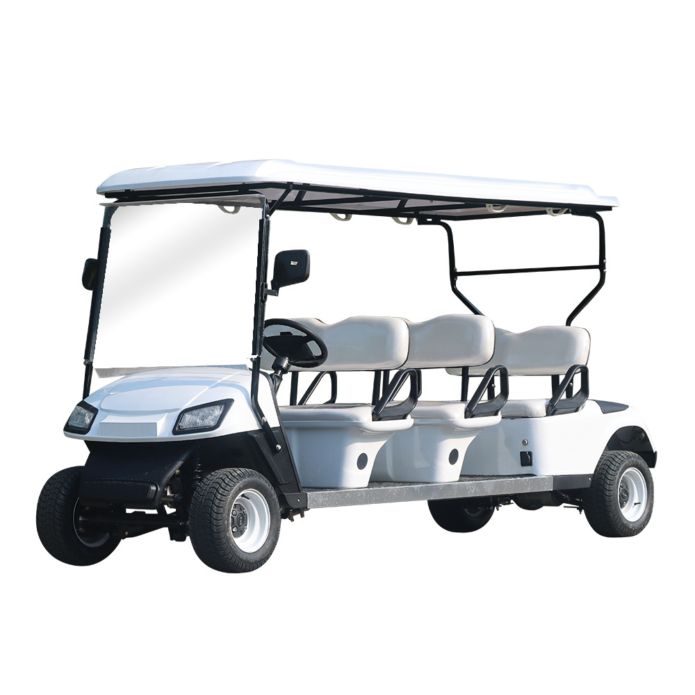 Electric Golf Cart Electrophoretic Paint Frame No Rust Golf Carts for Sale CE Approver 6 Passenger 60V Mcor 2 Precedent Club Car