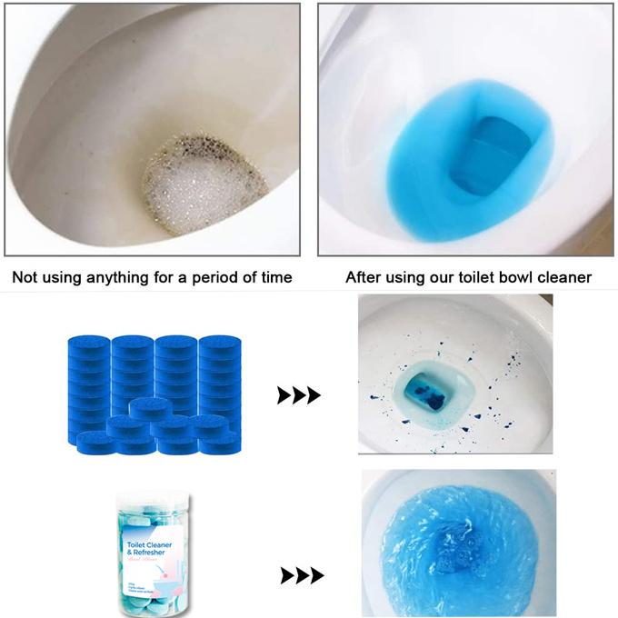 Eco-friendly Aromatherapy Effervescent Toilet Tablet  Deep Cleaning Toilet Bowl Cleaner Tablet Bomb Natural Cleaner Tablet