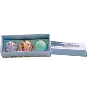 OEM Custom Luxury Packaging Shea Butter Raw Bath Bombs With Dried Petals Flowers