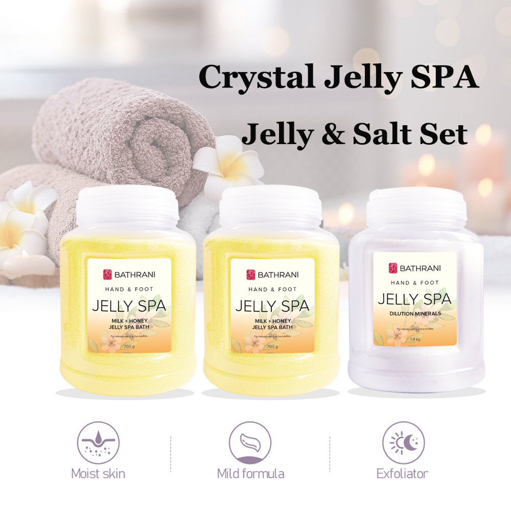 Skin Care Foot SPA Natural Scent Crystal Jelly SPA Pedicure Soak Powder Foot Soak Salt Exfoliating Set