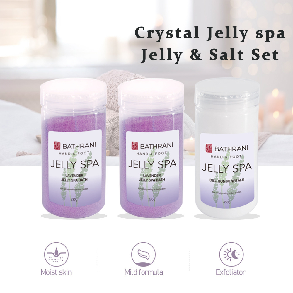 Jelly Pedicure Care Set For Dry Cracked Feet Moisturizing Jelly Spa Pedi Soak Foot Bath Soak Salts