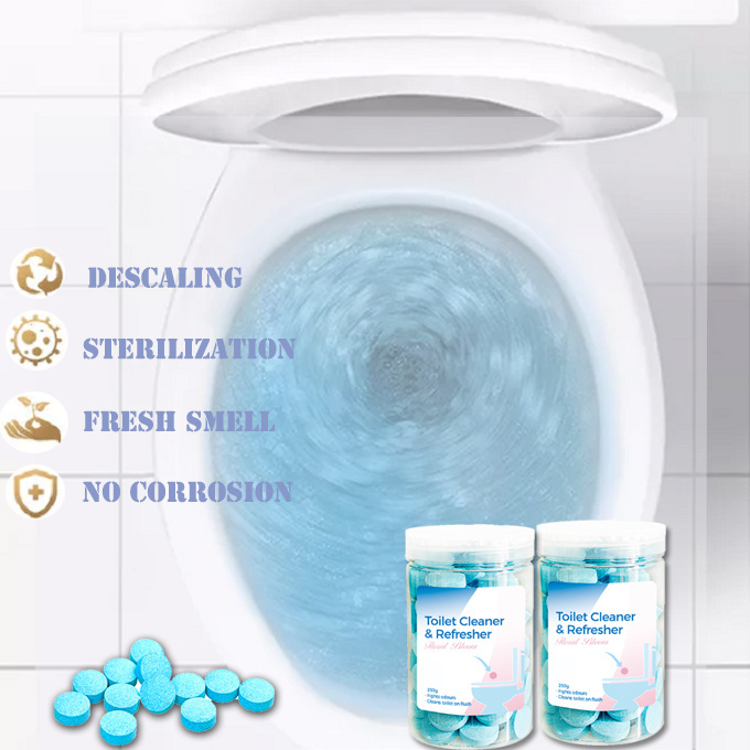 Hot Selling Effervescent Toilet Bomb Blue Solid Toilet Tablet Deodorizer Scented Toilet Cleaner Tablet