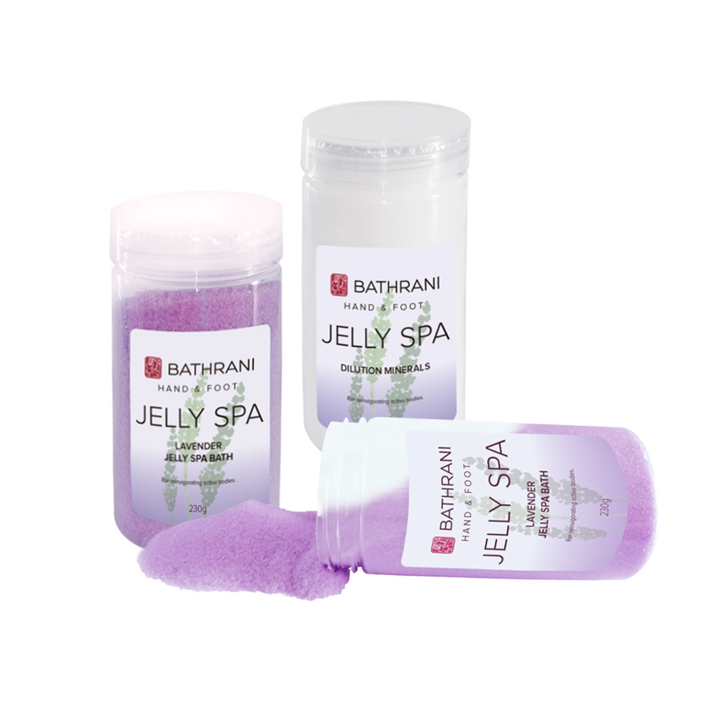 Professional Brand  Lavender Moisturizing Smooth Jelly Pedicure SPA Foot Soak Jelly Pedi Salt Foot Scrub Pedicure Kit