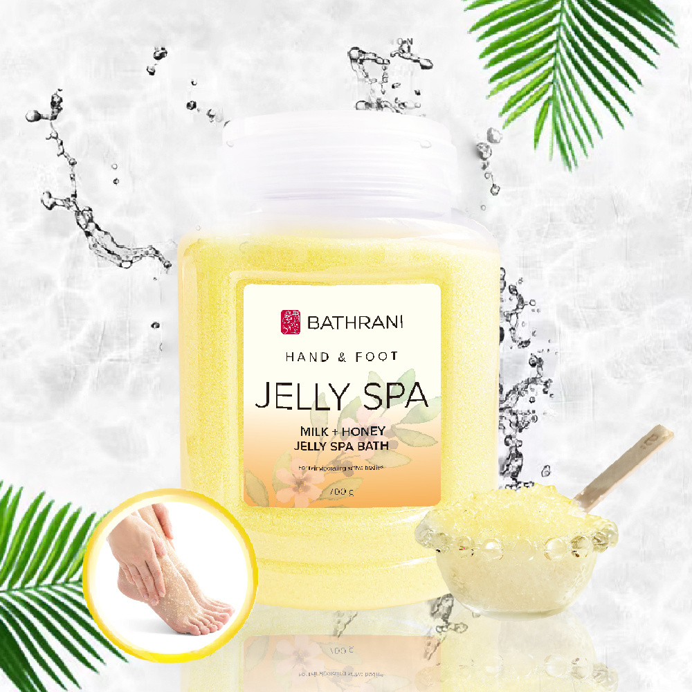 Adult Crystal Jelly Bath Salt Spa Gel for Manicure and Pedicure Mineral-Based Foot Care Gel for Moisturizing and Skin Softening