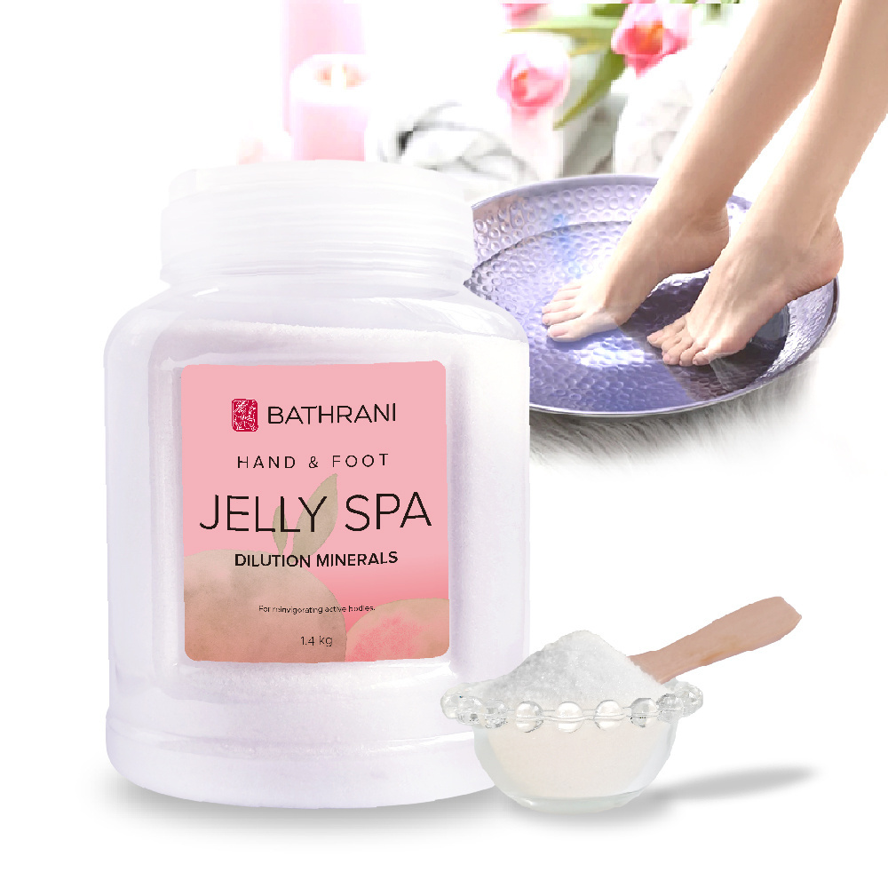 Adult Crystal Jelly Bath Salt Spa Gel for Manicure and Pedicure Mineral-Based Foot Care Gel for Moisturizing and Skin Softening