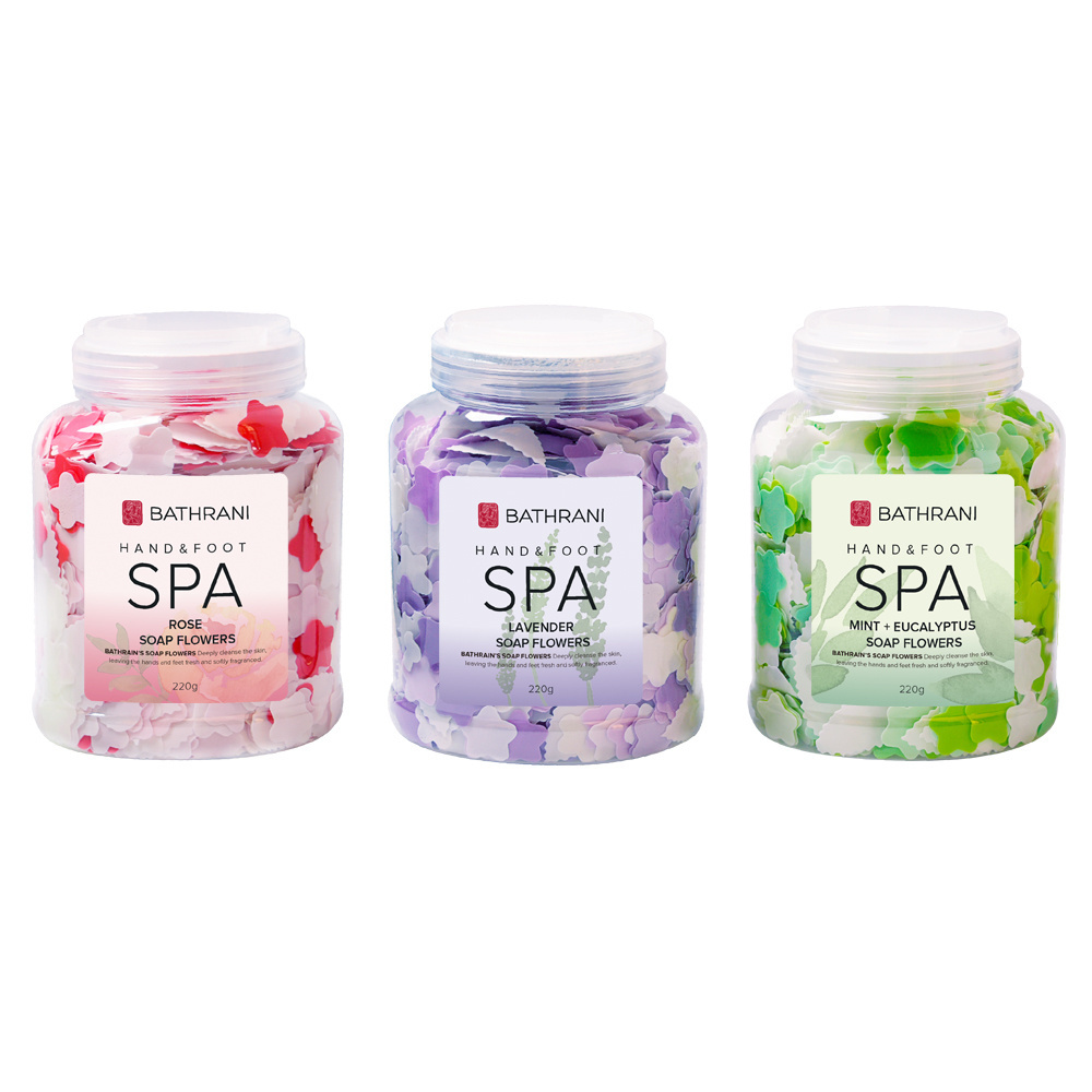 Glycerine Bath Soap with Flower Petals Natural Moisturizing Confetti for Manicure & Pedicure for SPA Use