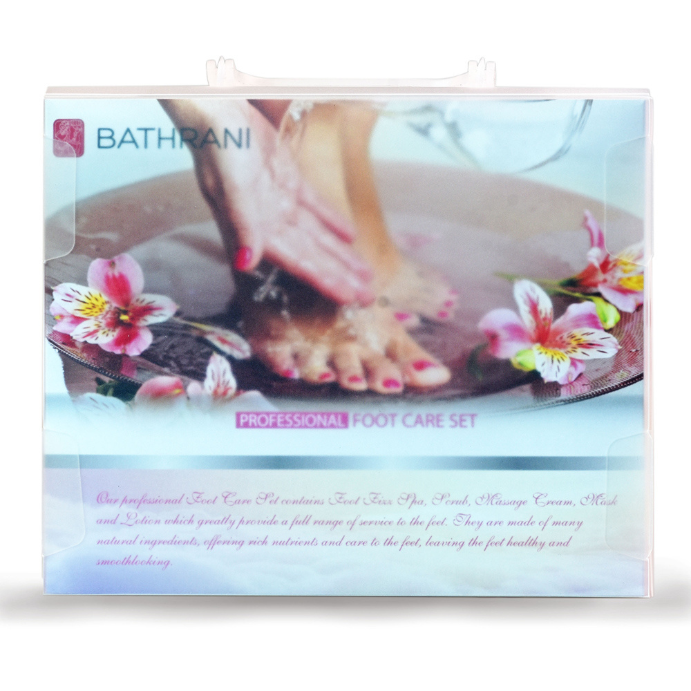 BATHRANI Pedicure Spa Set 5 Step Bath Fizz Scrub Massage Cream Mask Feet & Foot Lotion