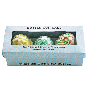 OEM Lovely Private Label Natural Ingredient Ice Cream Cup Cake Bath Bombs With Ring