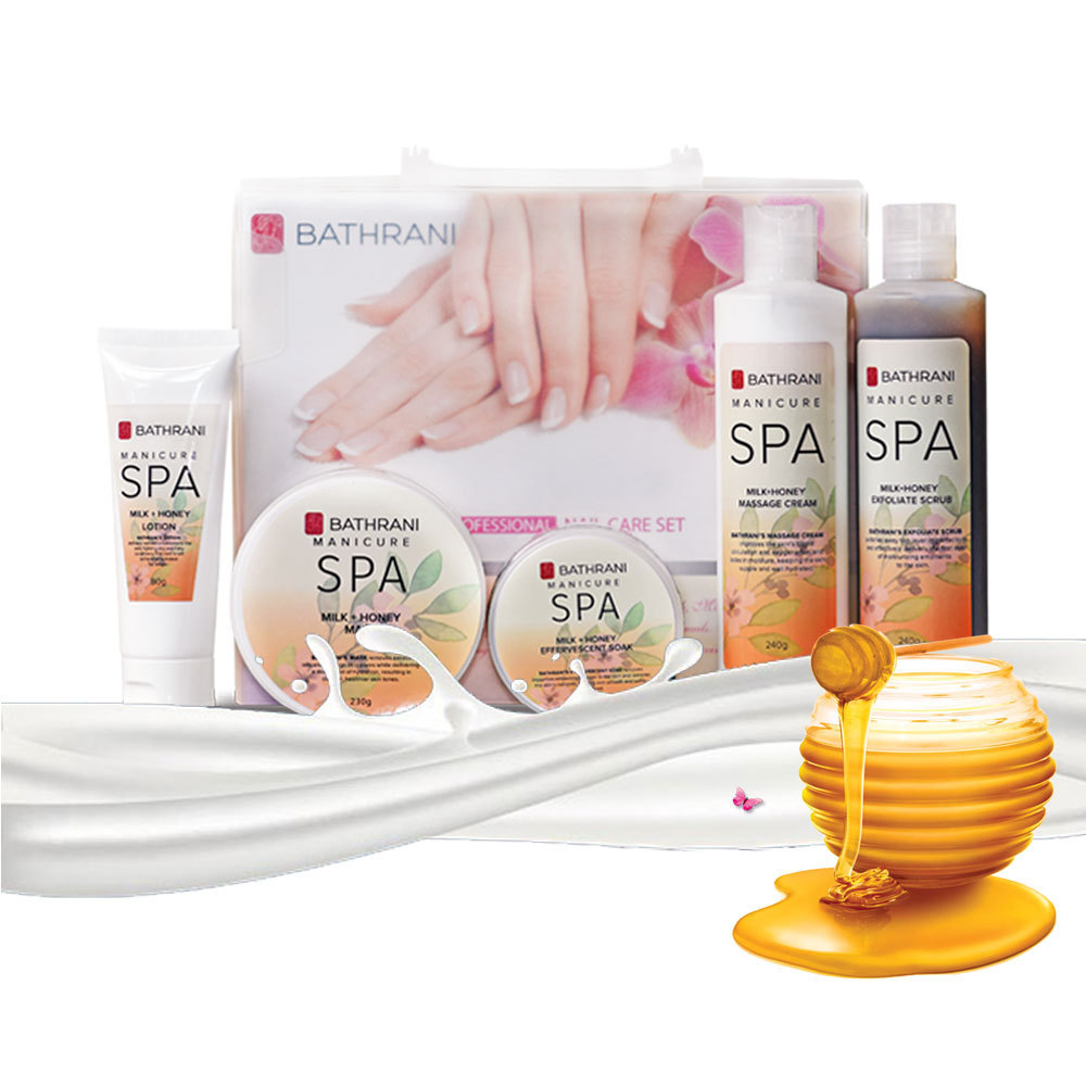 BATHRANI Pedicure Spa Set 5 Step Bath Fizz Scrub Massage Cream Mask Feet & Foot Lotion