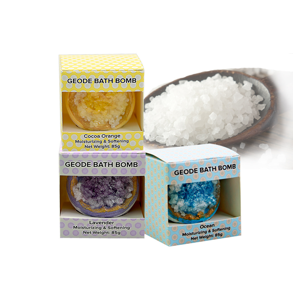 Natural Herbal Aroma Coconut Crystal Ring Bath Fizzies Eucalyptus Oil Ball for Women and Men Spa Fizzy Bath Experience