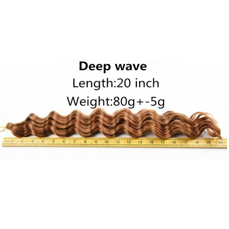 Crochet Hair Crochet Braid Deep Twist Hair Premium Deep Wave Synthetic Hair Extension 20 inch 80g Braiding Bulk