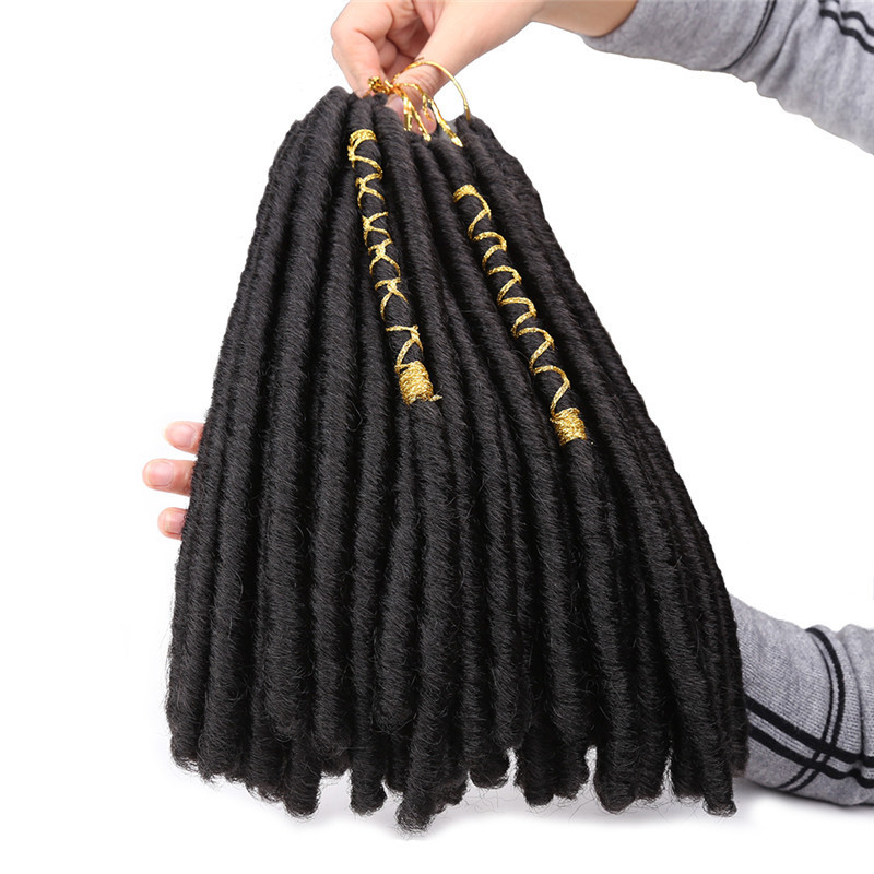 12 Inch Goddess Faux Locs Dreadlocks Hair Extension Dreadlocks Crochet Braids Hair Synthetic 20stands/Pack Braiding Hair