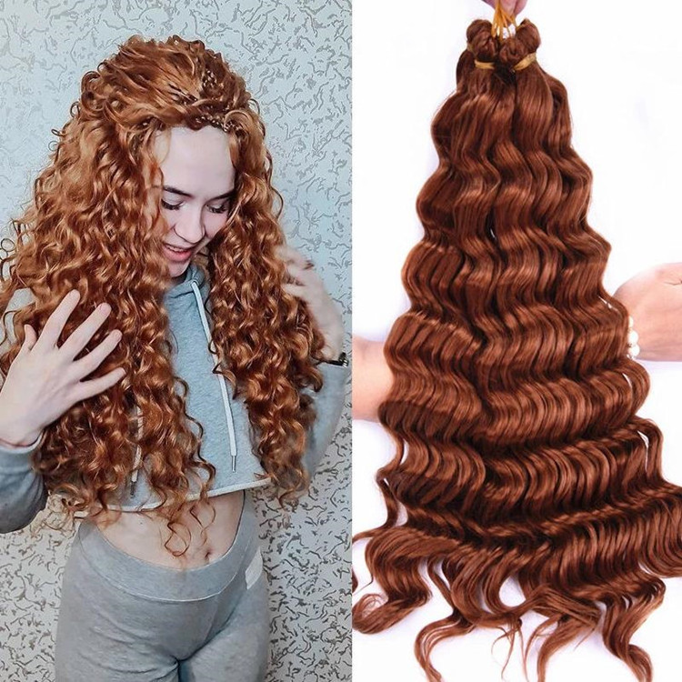 Crochet Hair Crochet Braid Deep Twist Hair Premium Deep Wave Synthetic Hair Extension 20 inch 80g Braiding Bulk