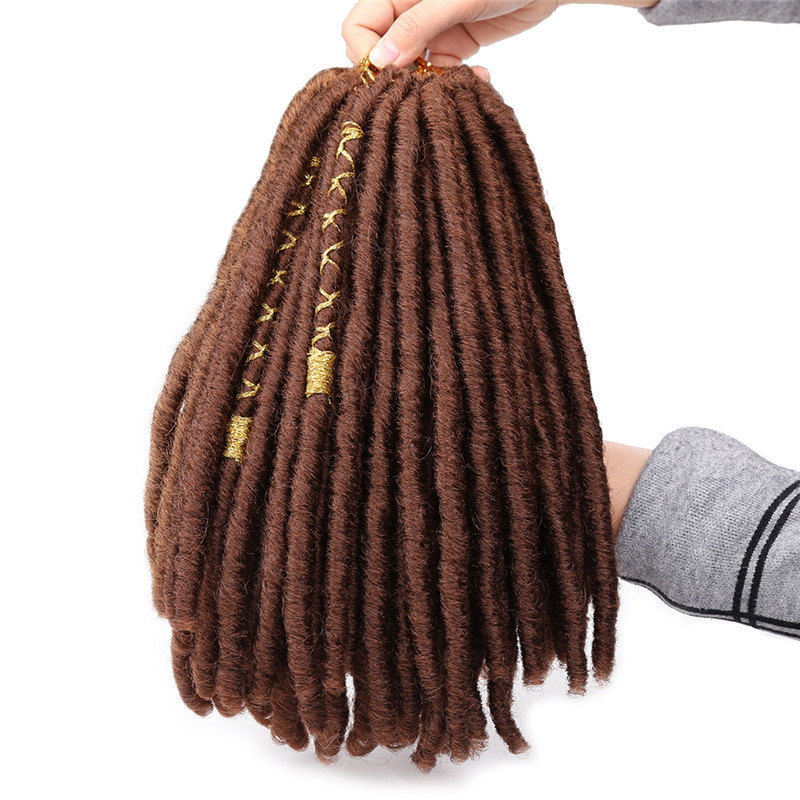 12 Inch Goddess Faux Locs Dreadlocks Hair Extension Dreadlocks Crochet Braids Hair Synthetic 20stands/Pack Braiding Hair