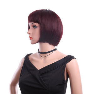 Wholesale Cheap Wigs Synthetic Hair Machine Made Short Bob Synthetic Wig