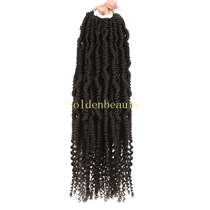 12 inch 24 Strands Nubian Twists Crochet Braids Ombre Synthetic Braiding Bomb Kinky Twist Hair Extension For Fluffy Twist