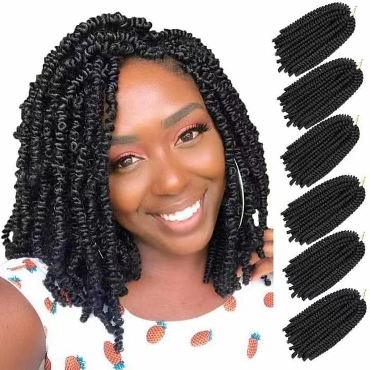 Passion Twist Synthetic Hair Extensions 30 Roots Bomb Twist Bounce Curly Spring Twist Crochet Hair