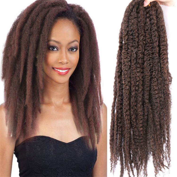 18-24inch marley braid crochet hair curly afro  Marley twist synthetic extensions for african women