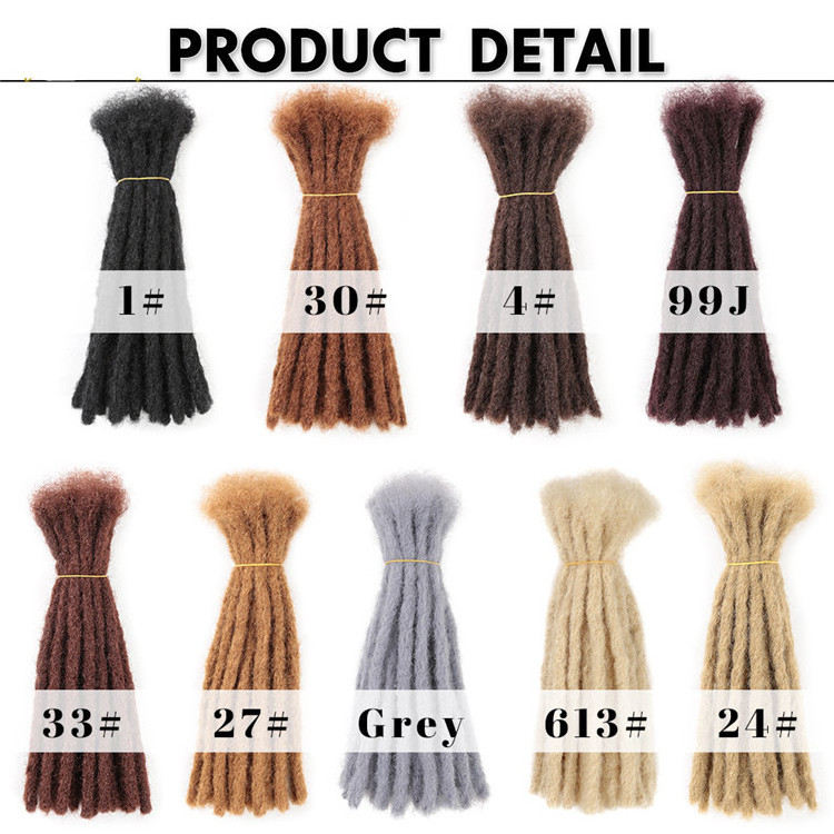 10 strands/pack Handmade Dreadlocks Crochet Hair Extensions Crochet Braids Maya Hip-Hop Synthetic Soft Dreads Crochet Braiding H