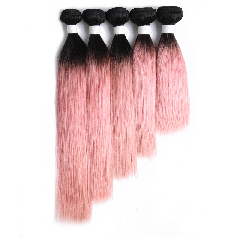 Wholesale ombre brazilian pink weave hair 100% unprocessed human hair pink weave bundles