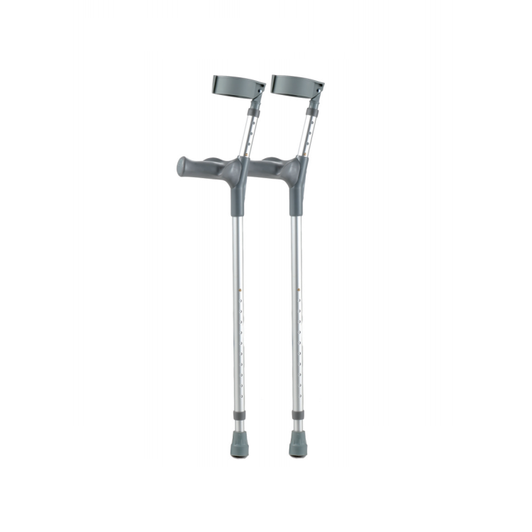 Telescopic Anti-skid Elbow Crutches Underarm Portable Aluminum Alloy Forearm Crutches with Left and Fight Hand Grip