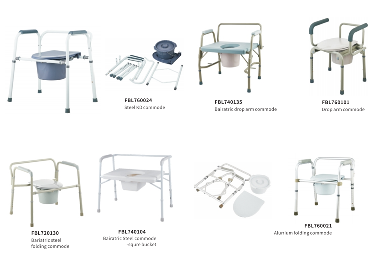 Adjustable Height Extra Large Commode Toilet Chair Heavy Duty Commode with Extra Wide Seat