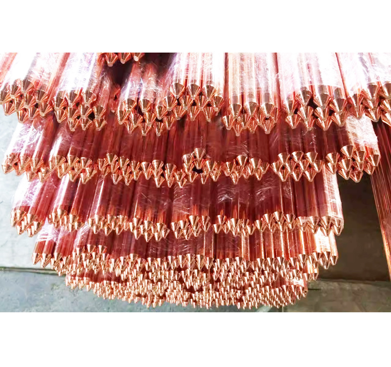 2024 Hot Sale Lightning Rod Grounding System Copper Bonded Rod Electric Copper Clad Steel Earth Rod