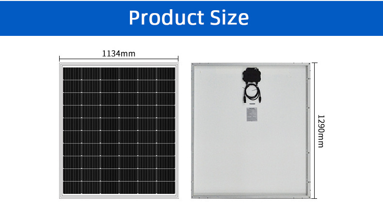 Custom Solar Energy Related Products Monocrystalline Silicon Solar Panels System 300 Watt Solar Energy Panel