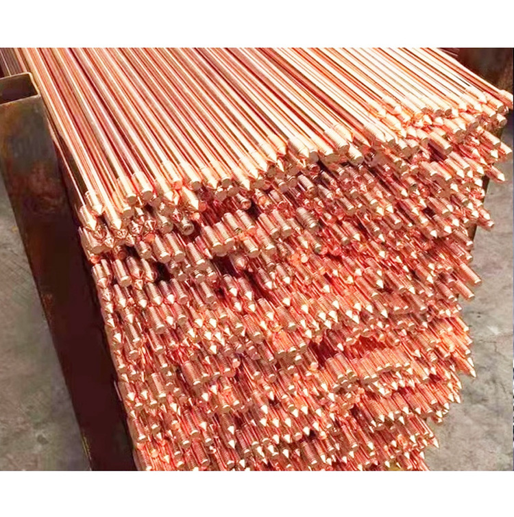 2024 Hot Sale Lightning Rod Grounding System Copper Bonded Rod Electric Copper Clad Steel Earth Rod