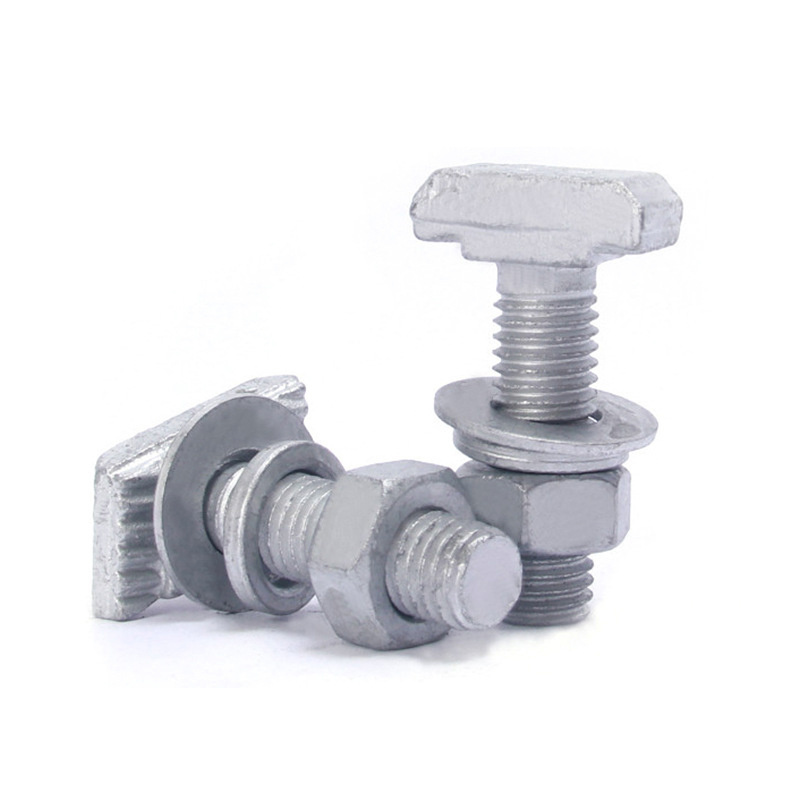 Hot Selling High Strength Steel Structure T-Head Bolt Level 8.8 Hot Dip Galvanized Carbon Steel T-Head Bolt and Nut