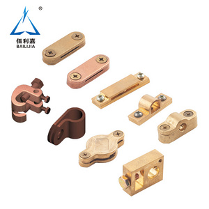 Professional Grounding System Copper Grounding Clamp Brass Tape Clamp For 25x3mm